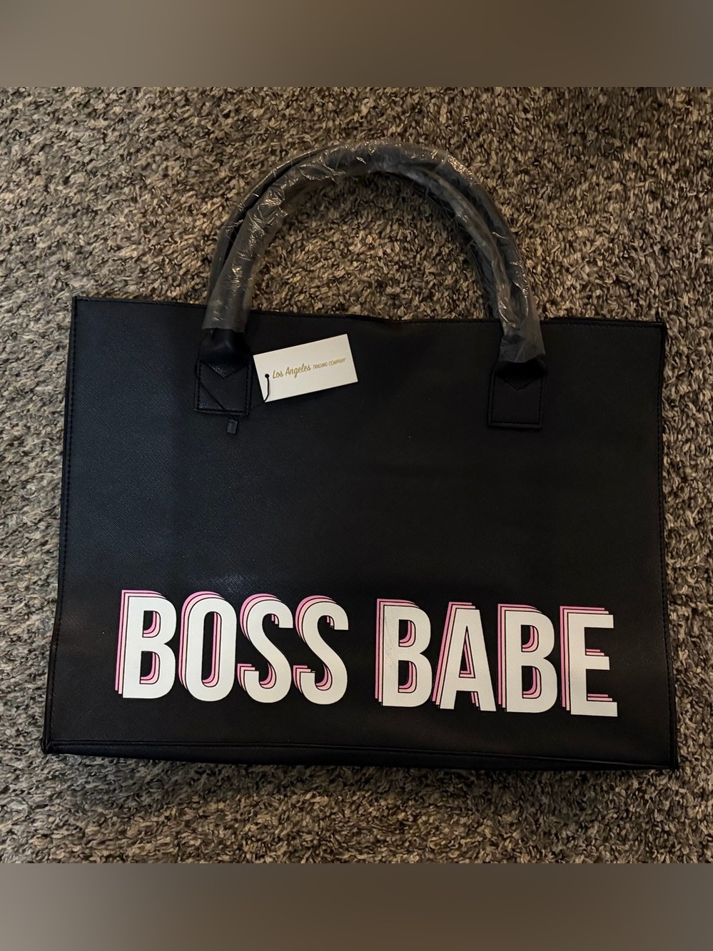 Boss Babe Black Tote Bag - Fashionable Women's Shopper